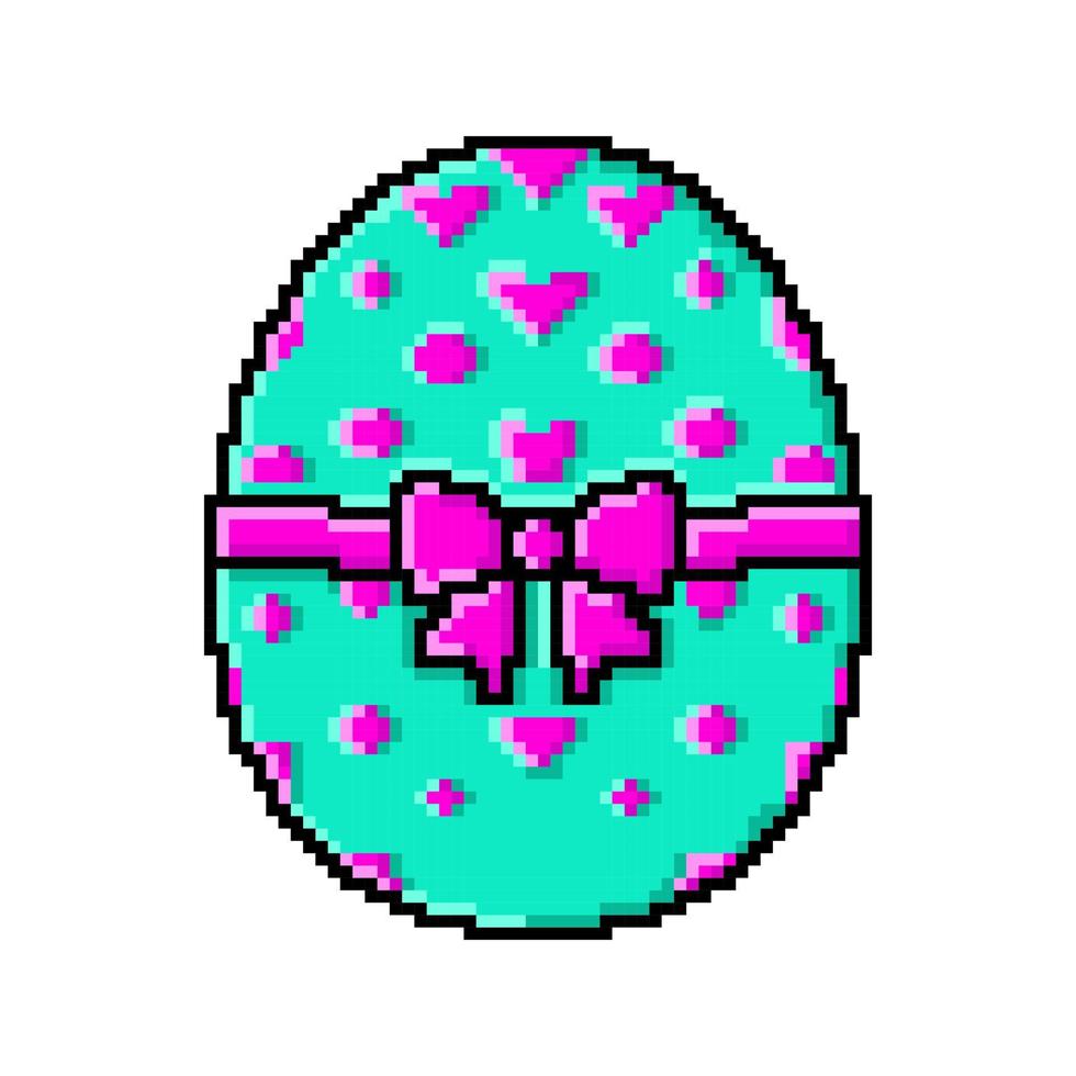 Pixel art Easter Eggs design illustration vector