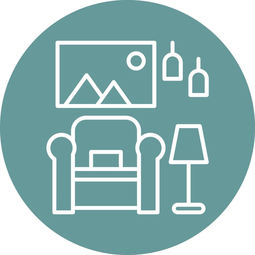 interior icono estilo vector