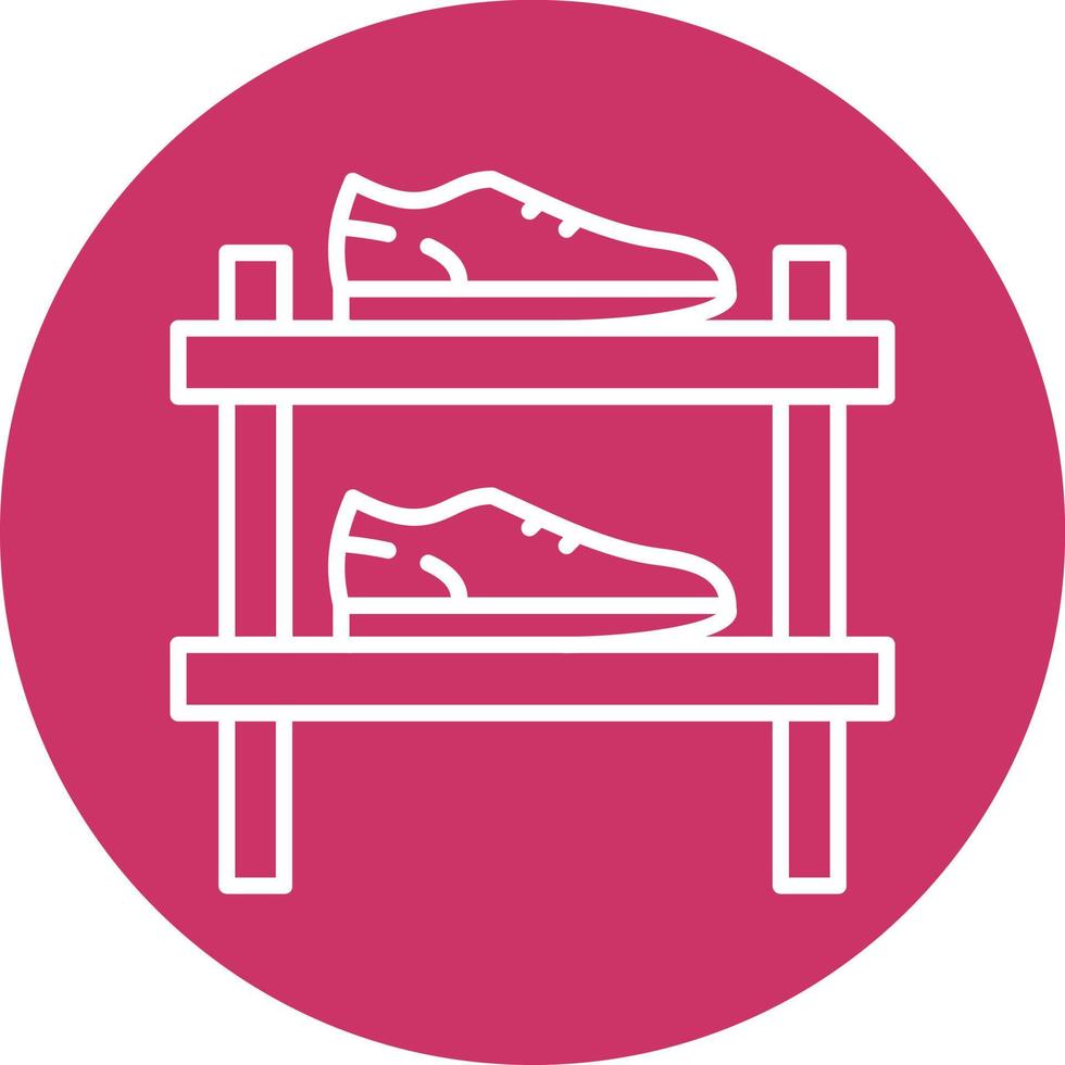 zapato estantería icono estilo vector