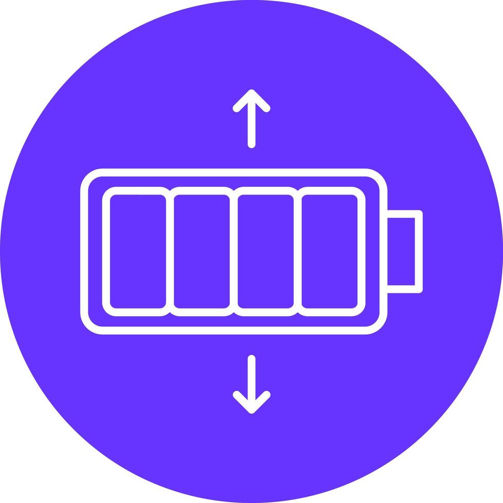 Big Battery Icon Style vector
