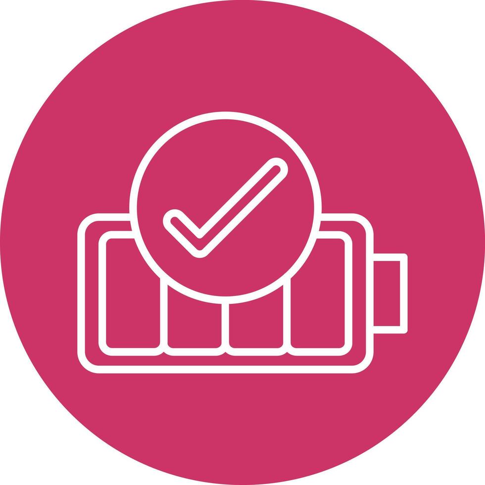 Verified Battery Icon Style vector