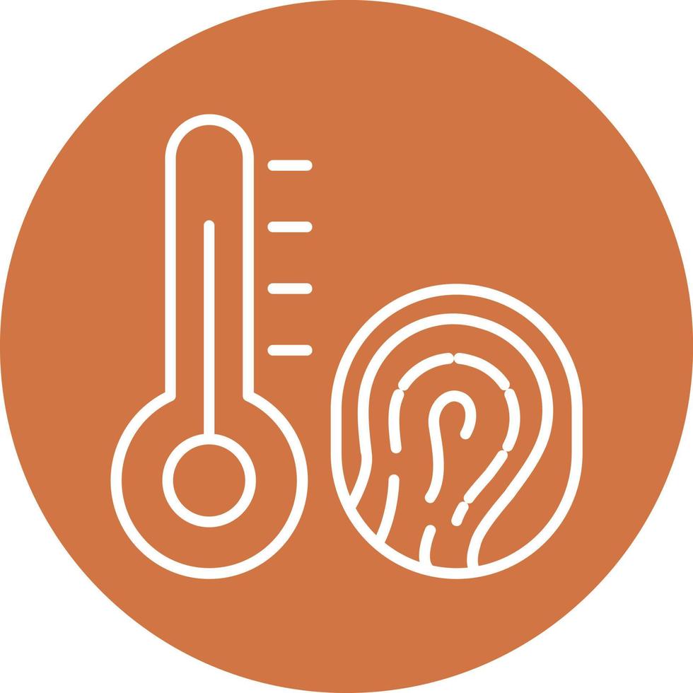 Biometric Thermostat Icon Style vector