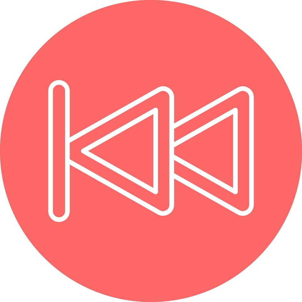 Backward Button Icon Style vector
