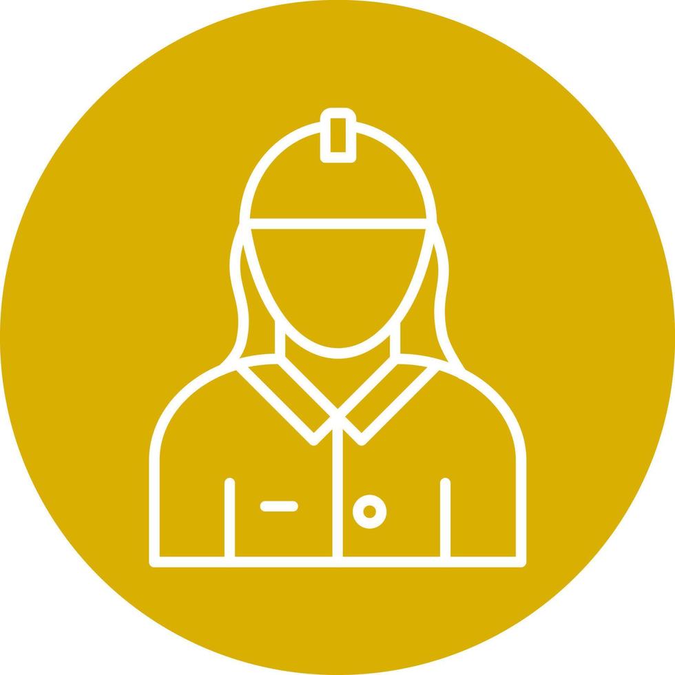Female Engineer Icon Style vector