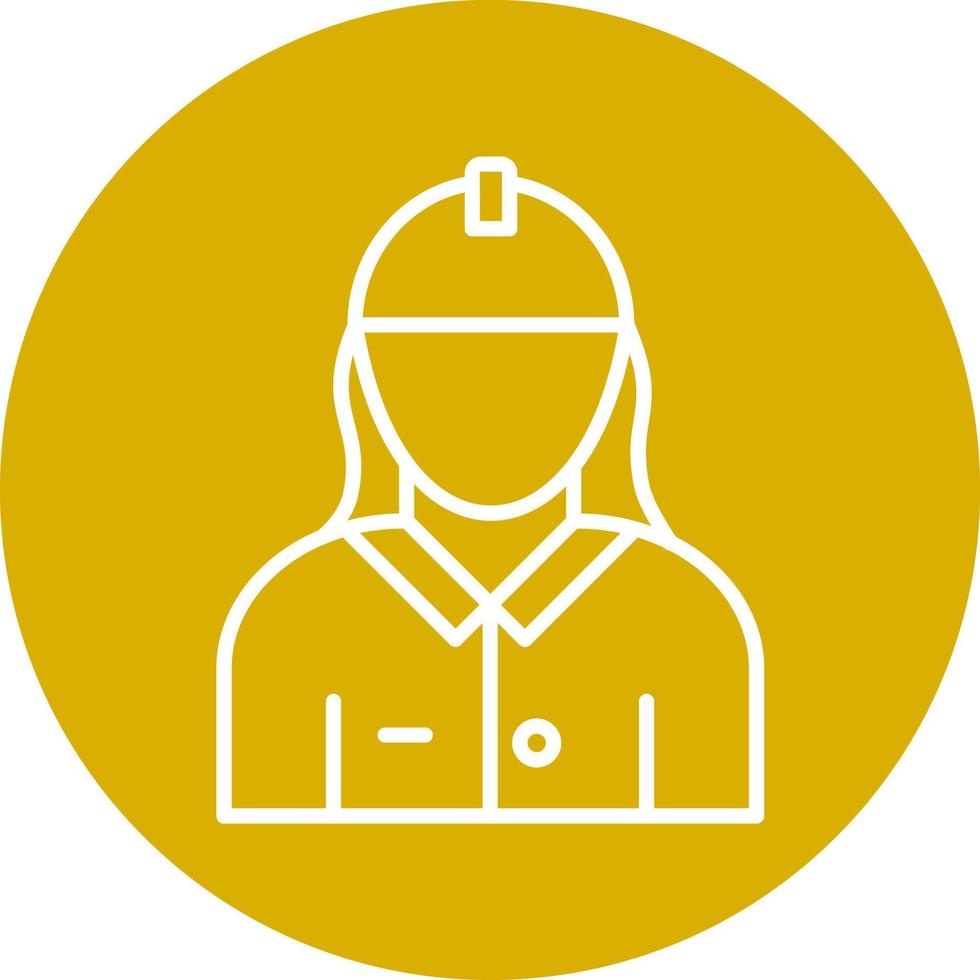 Female Engineer Icon Style vector