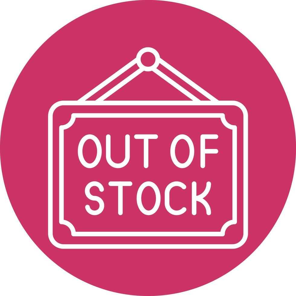 Out Of Stock Icon Style vector