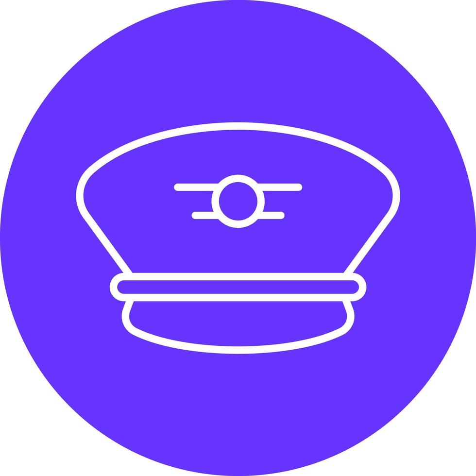 Captain Cap Icon Style vector