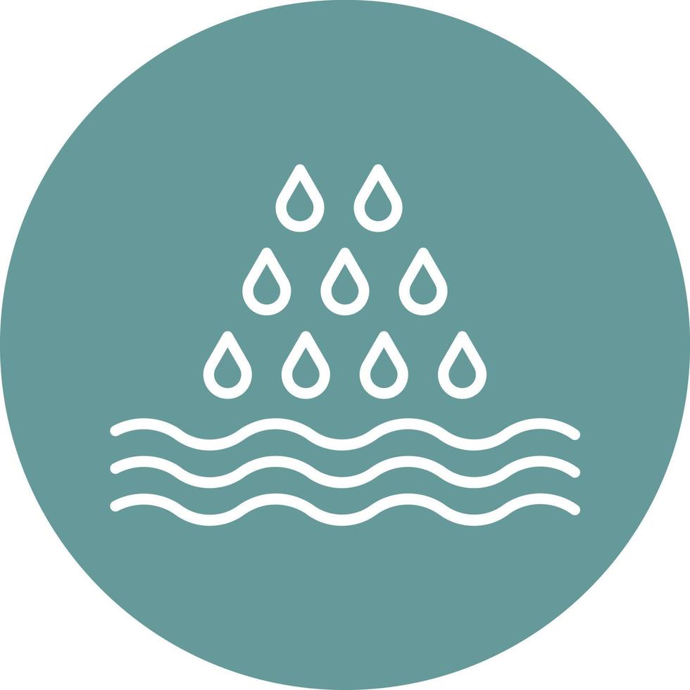 Ocean Rain Icon Style vector