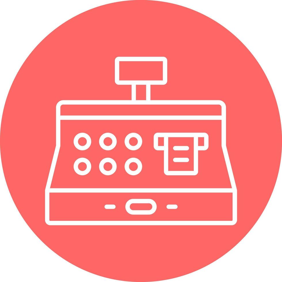 Cash Register Icon Style vector