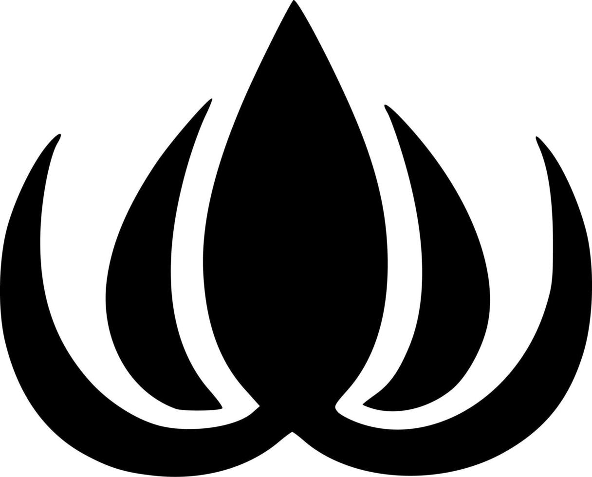 black flower icon vector