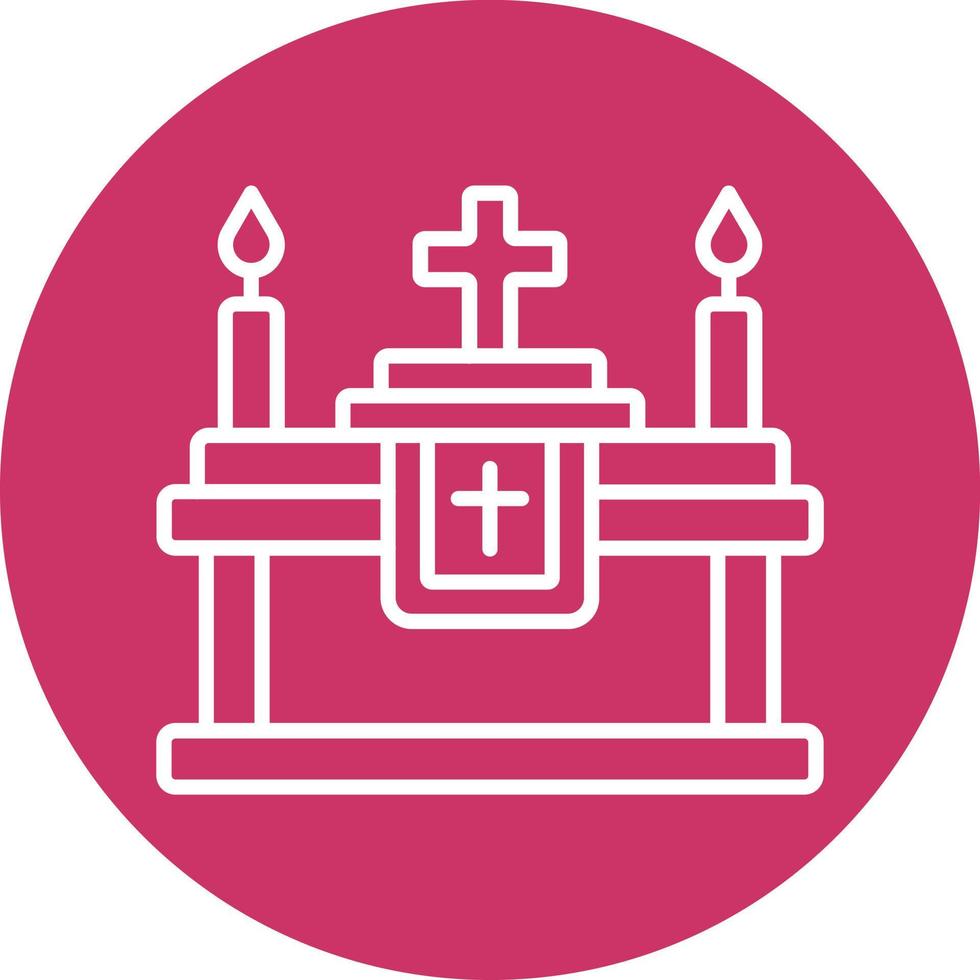 altar icono estilo vector