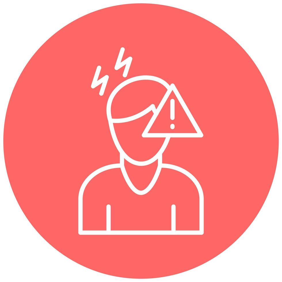Panic Attack Icon Style vector