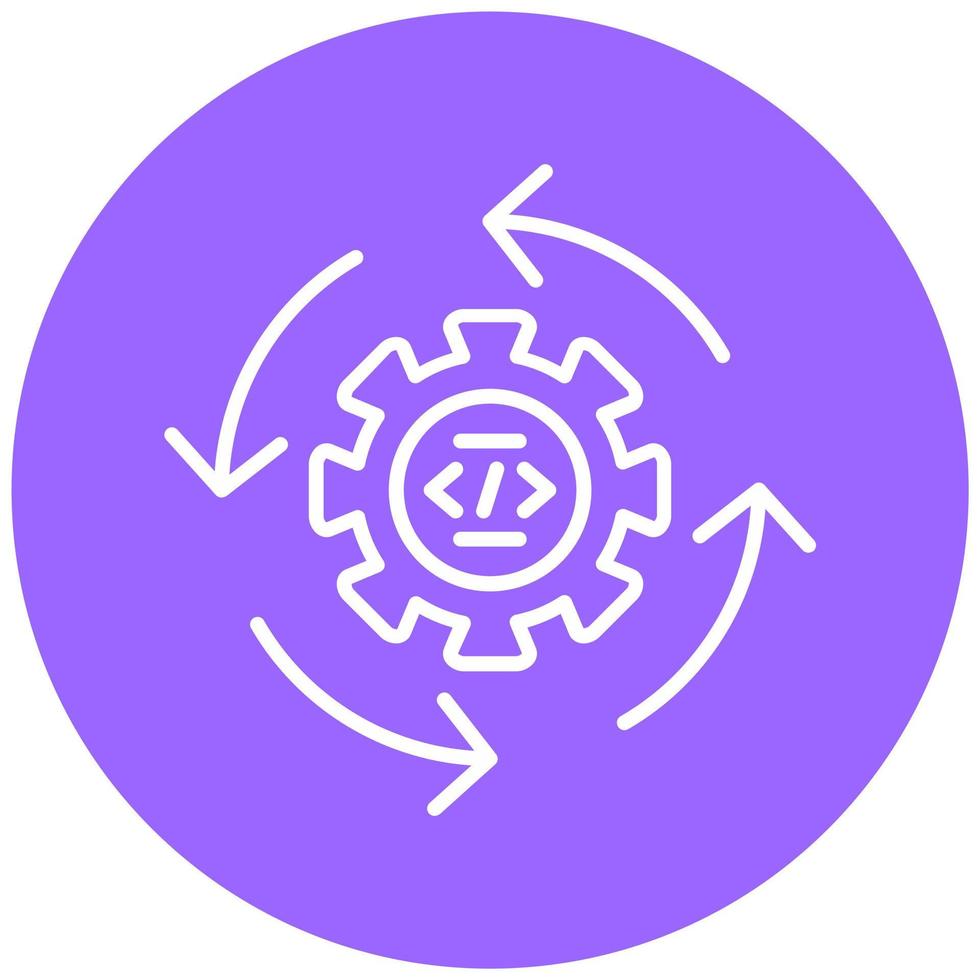 Continuous Integration Icon Style vector