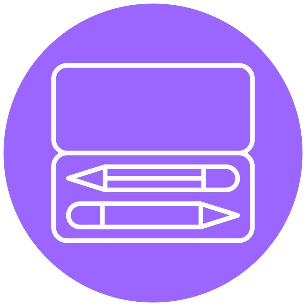 Pencil Box Icon Style vector