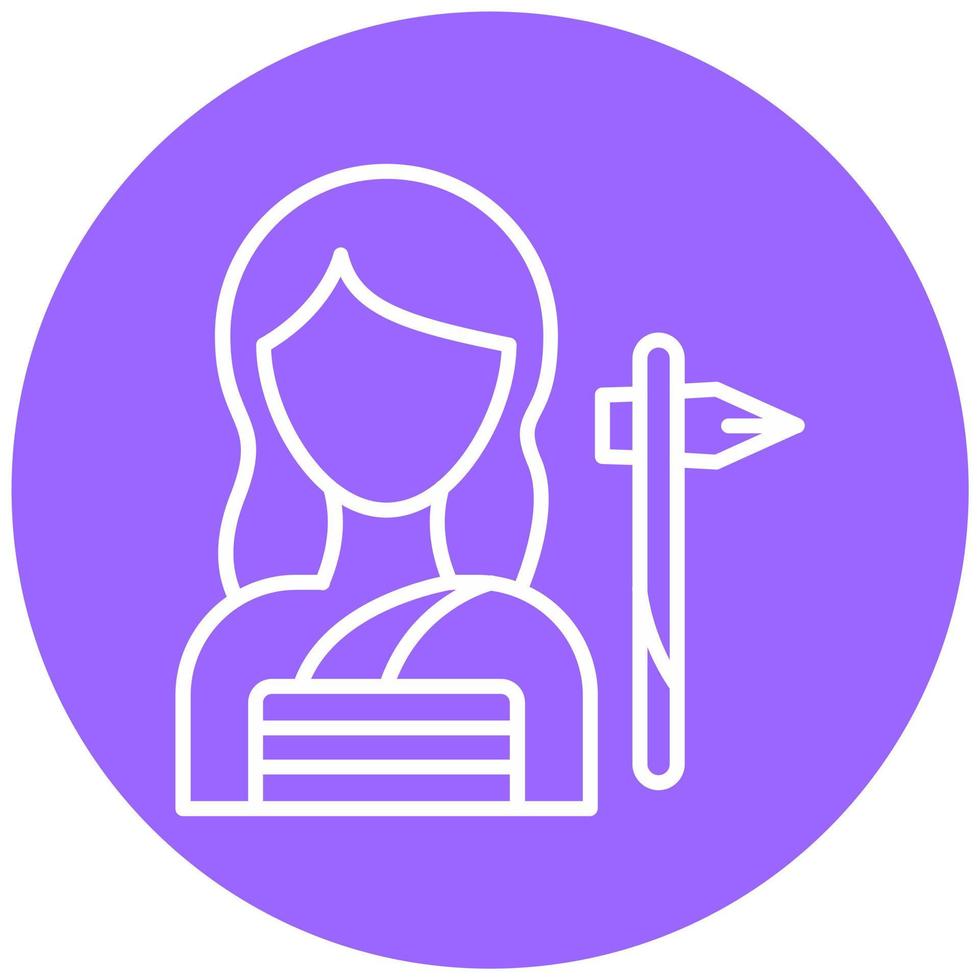 mujer de las cavernas icono estilo vector