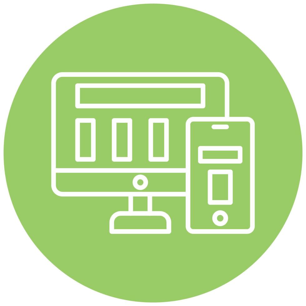 Responsive Design Icon Style vector