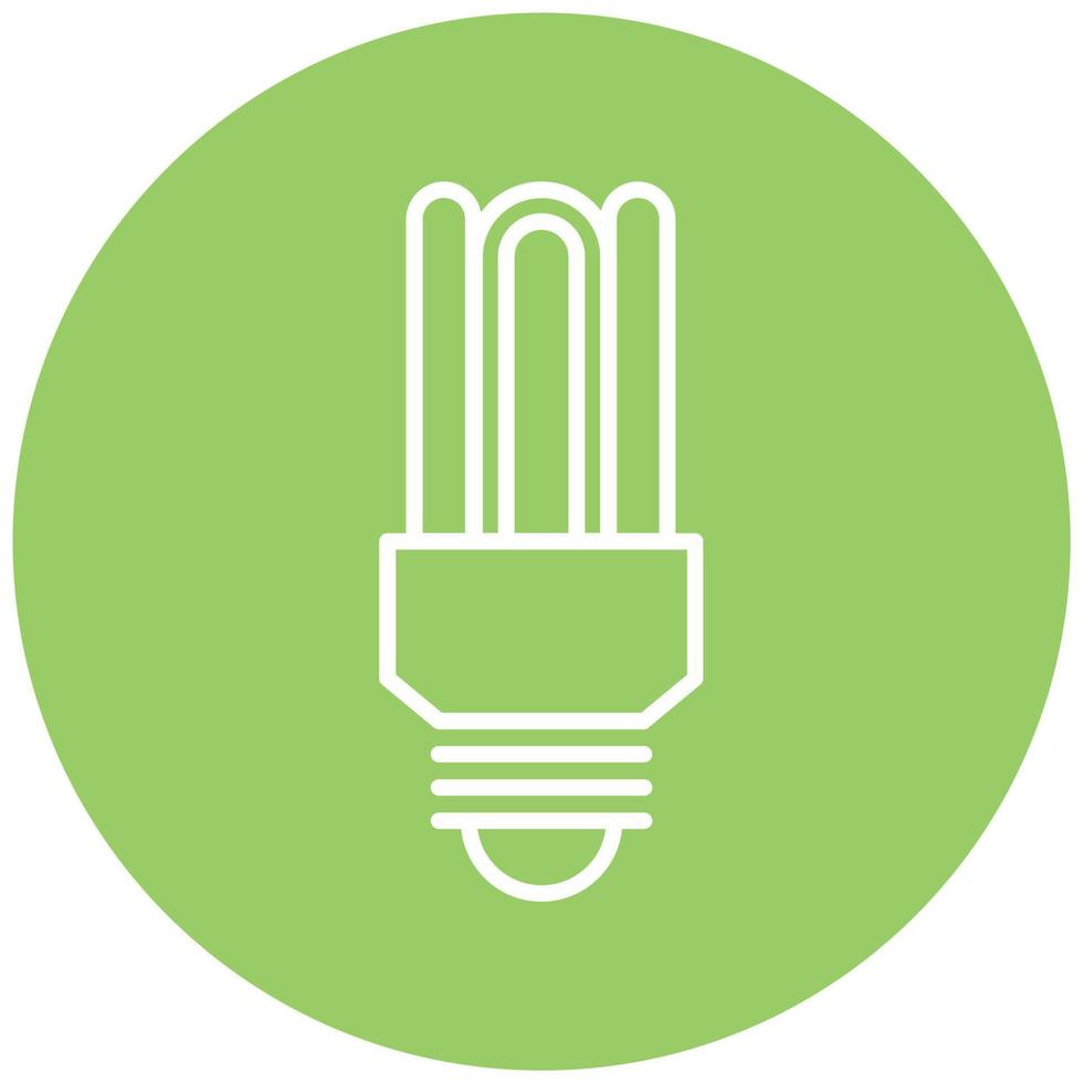 Fluorescent Light Bulb Icon Style vector