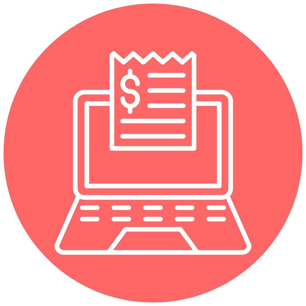 Electronic Bills Icon Style vector
