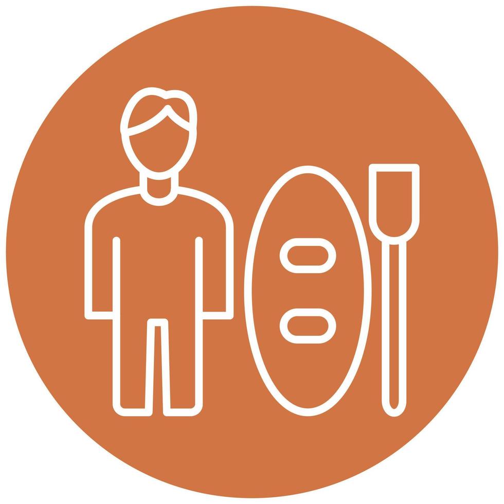 Standup Paddleboarding Icon Style vector