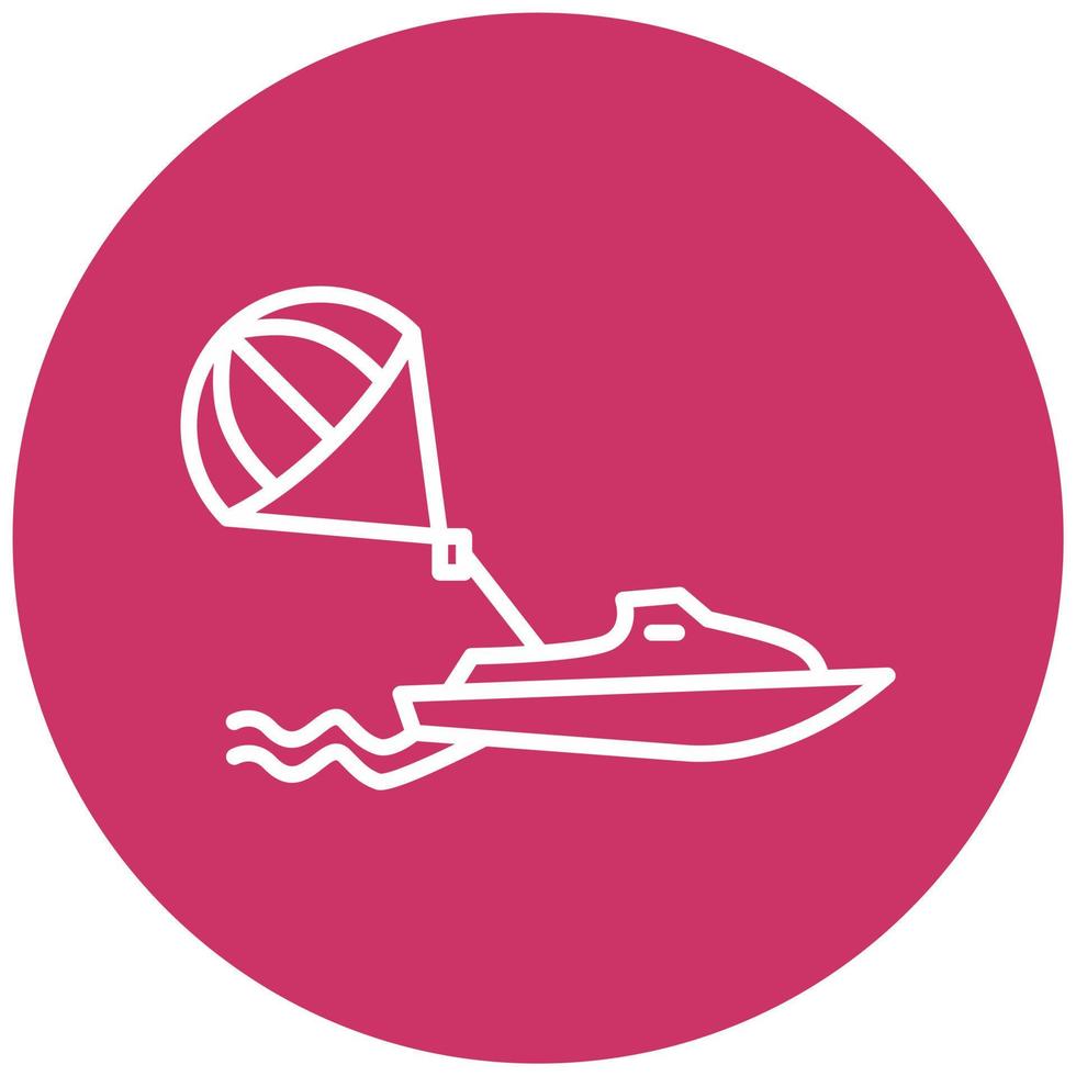 Parasailing Icon Style vector