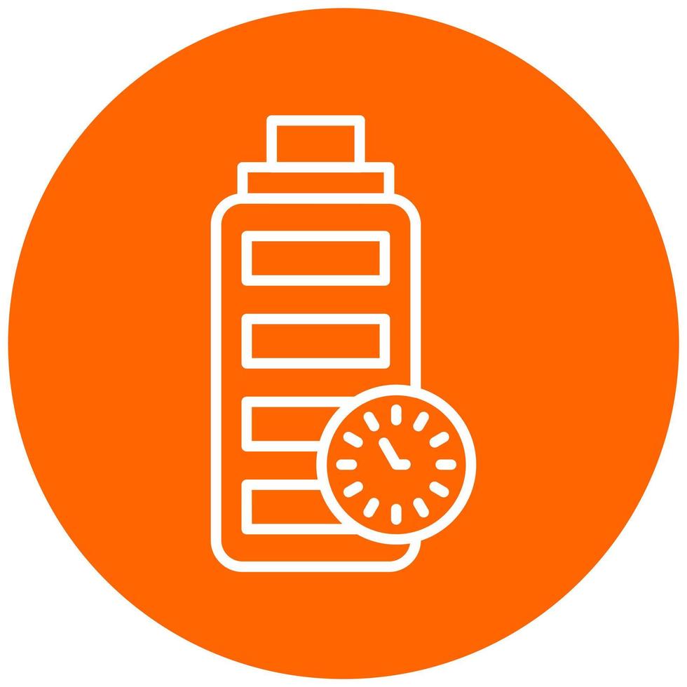 Battery Duration Icon Style vector