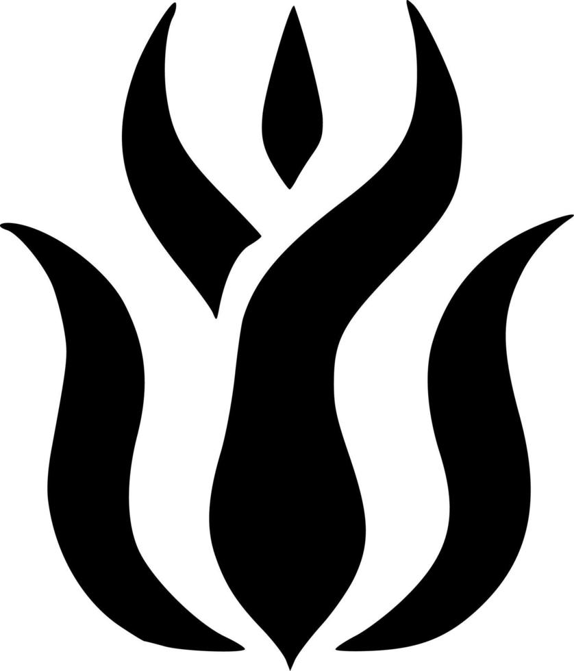 black fire icon vector