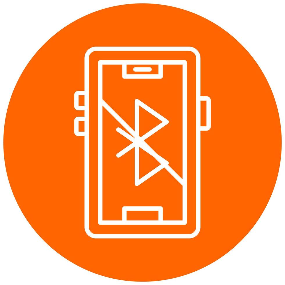 Bluetooth Disabled Icon Style vector