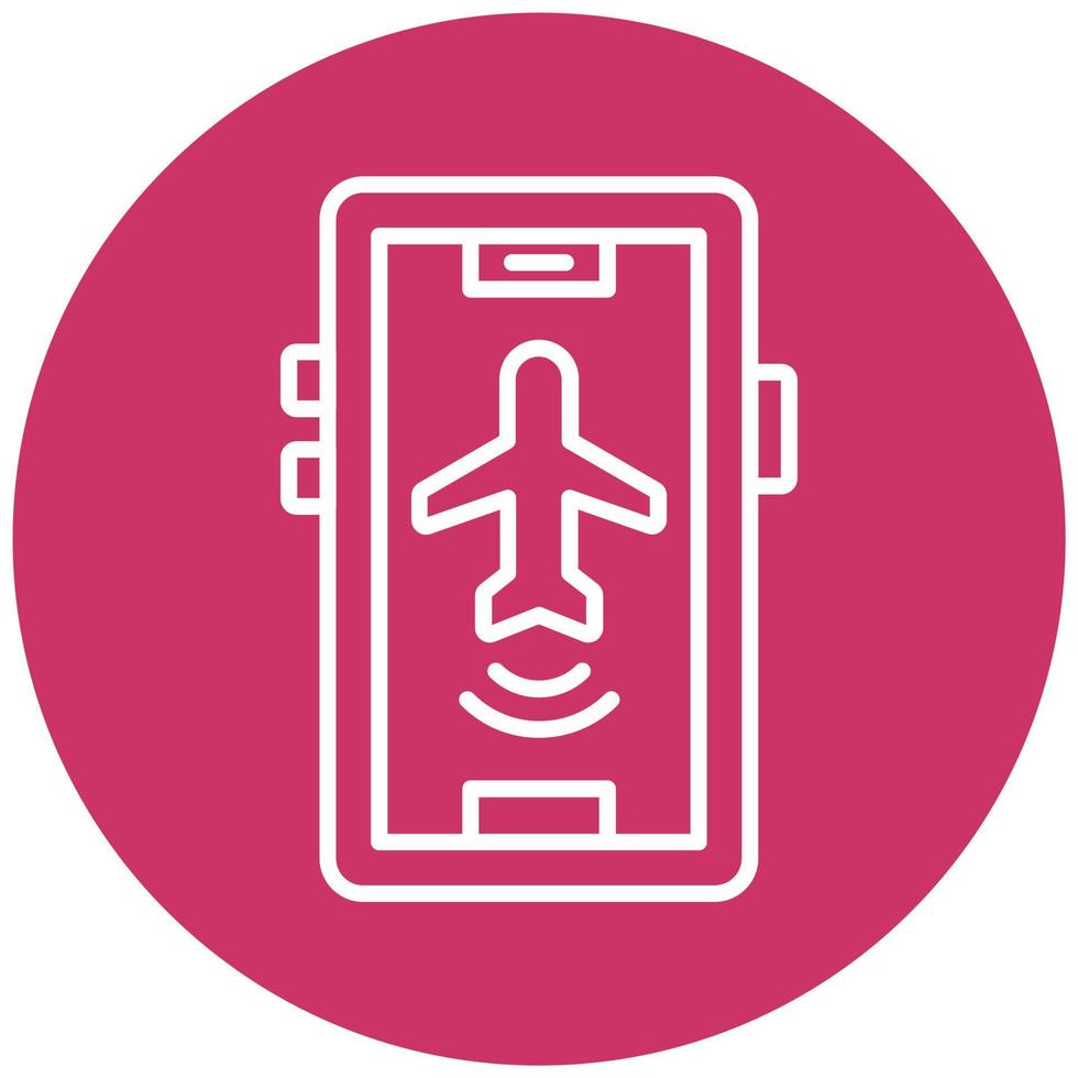 Airplane mode active Icon Style vector