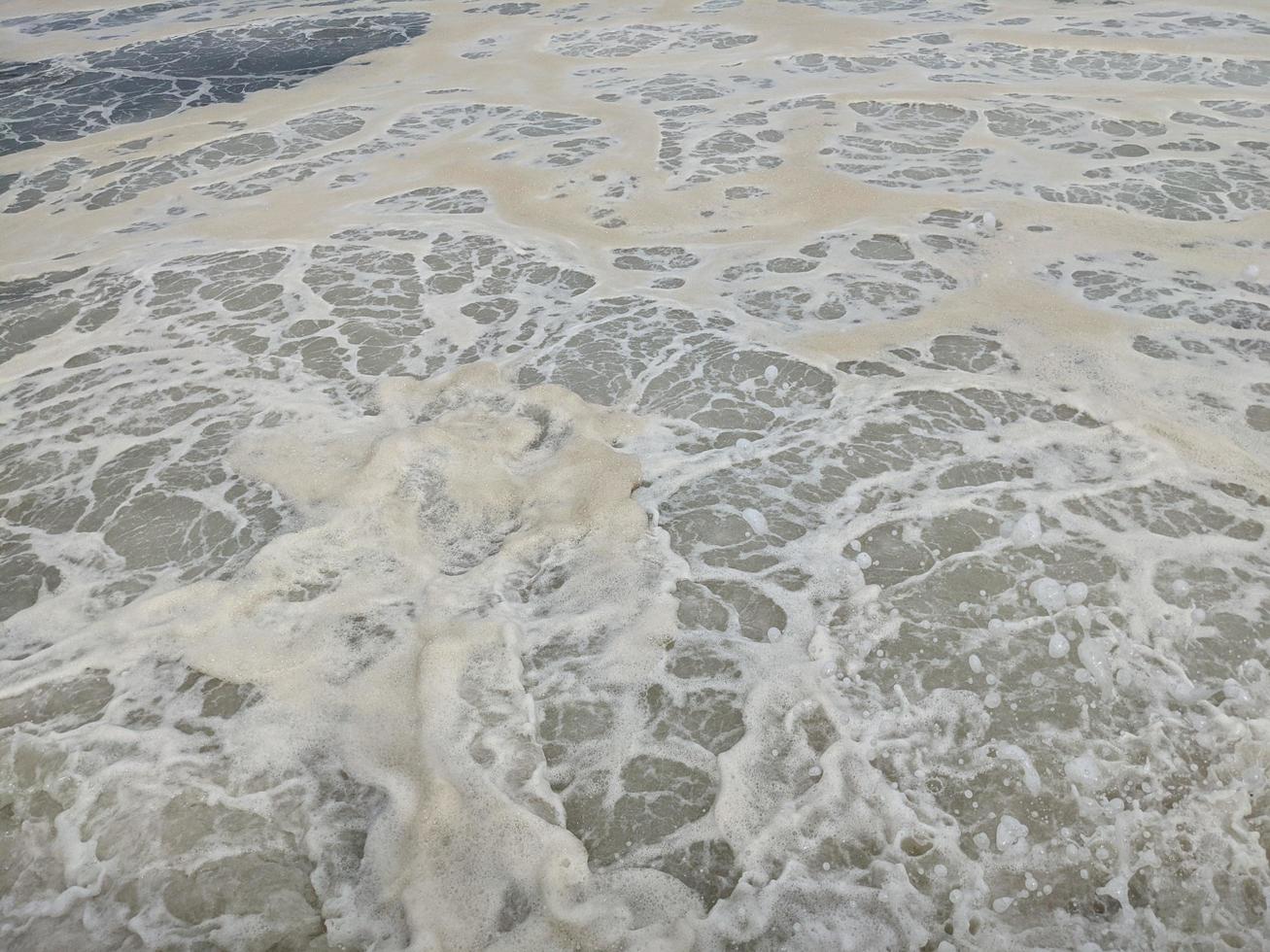 espumoso mar agua en el desagüe carbón despedido poder planta. el foto es adecuado a utilizar para residuos agua póster, poder planta actividad y ambiente contenido medios de comunicación.