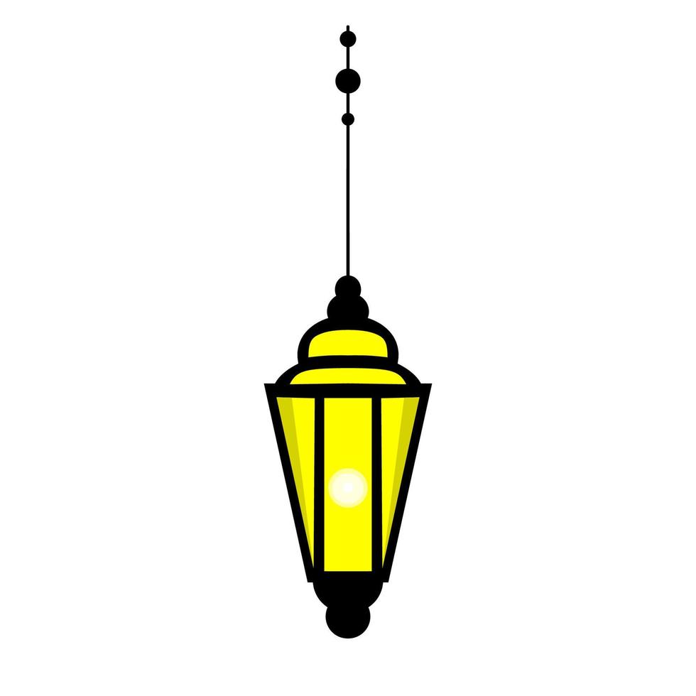 Islamic lantern icon, illustration of a lantern with an elegant concept, suitable for Ramadan and Eid designs vector