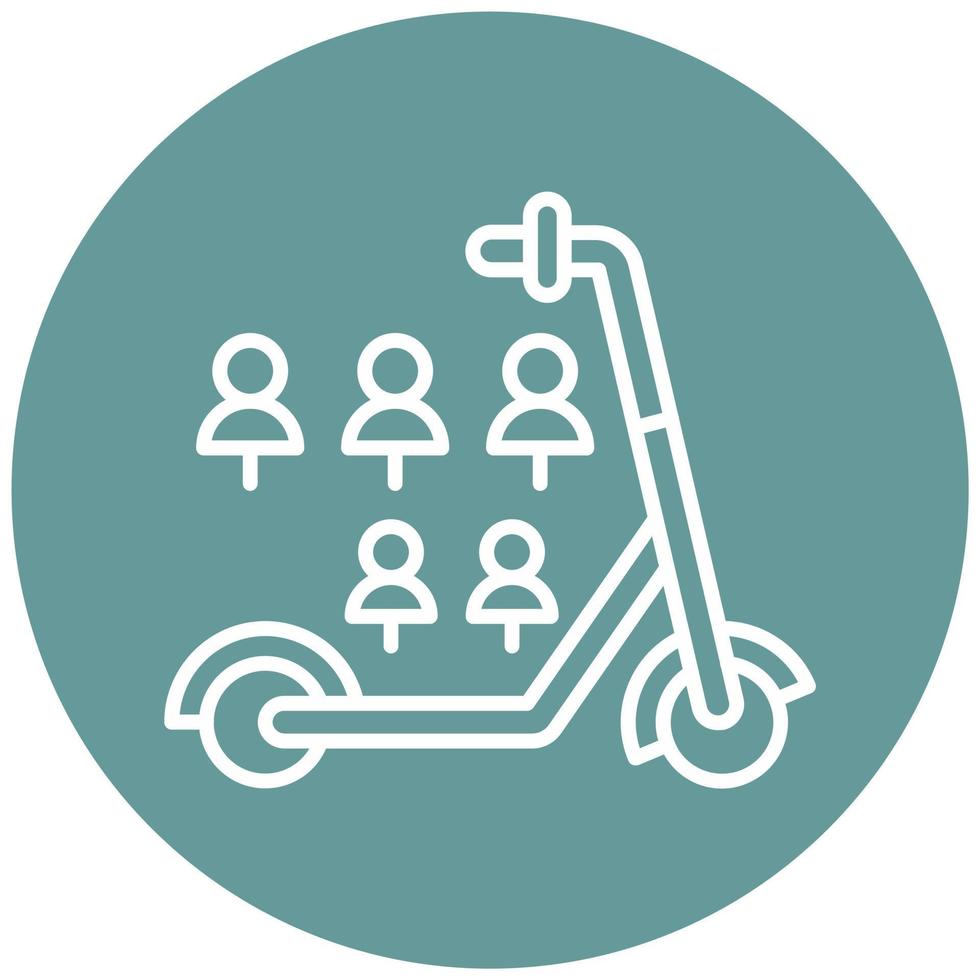 Electric Scooter Share Icon Style vector