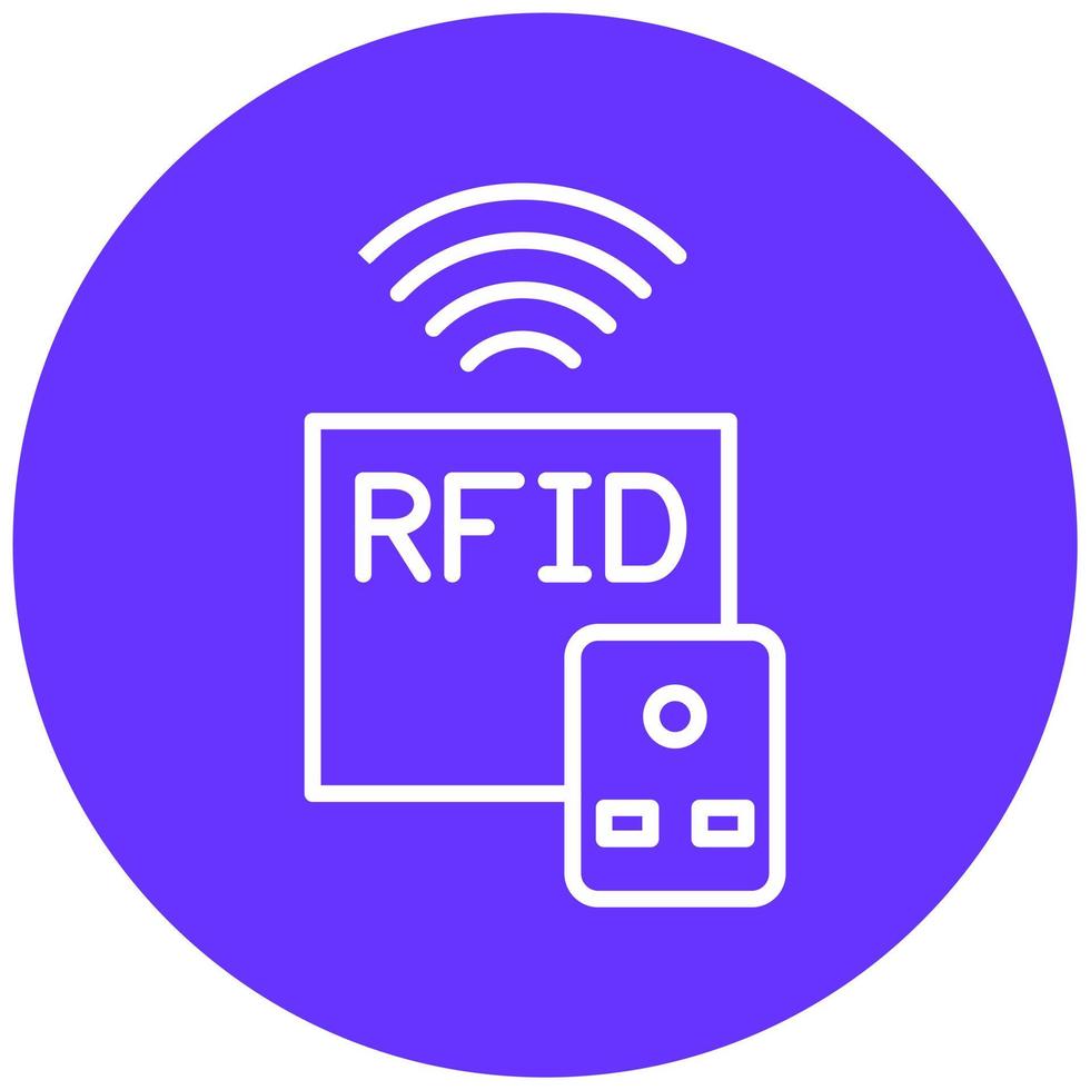 rfid icono estilo vector