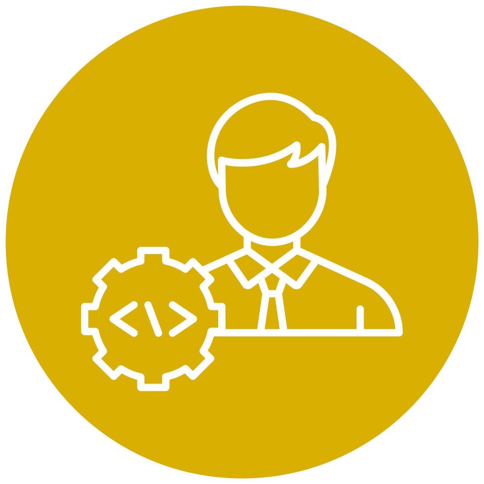 Developer Male Icon Style vector