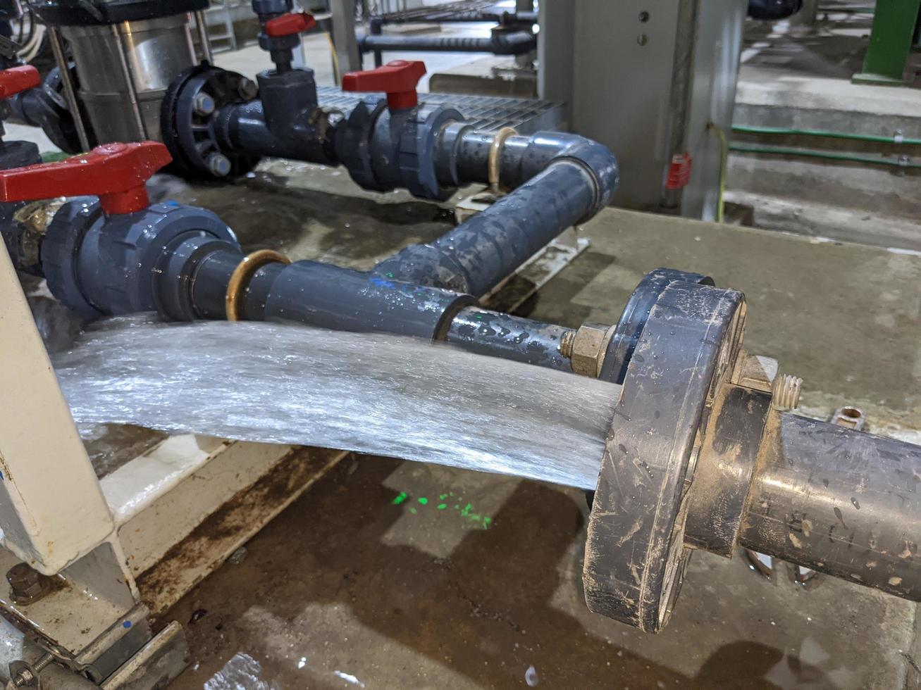 Power plant project activity for water treatment plant and checking equipment. The photo is suitable to use for industry background, construction poster and safety content media.