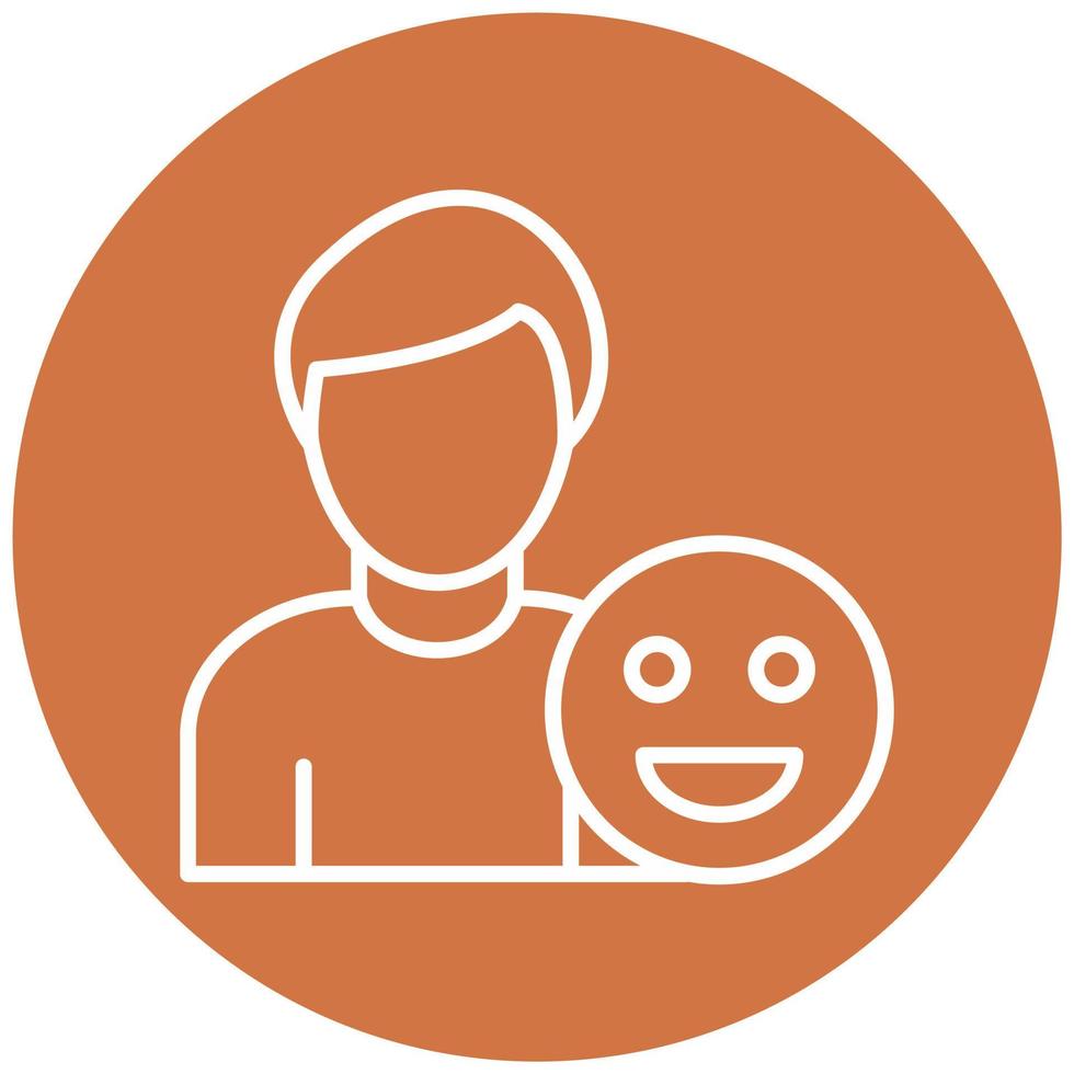 Happy Man Icon Style vector