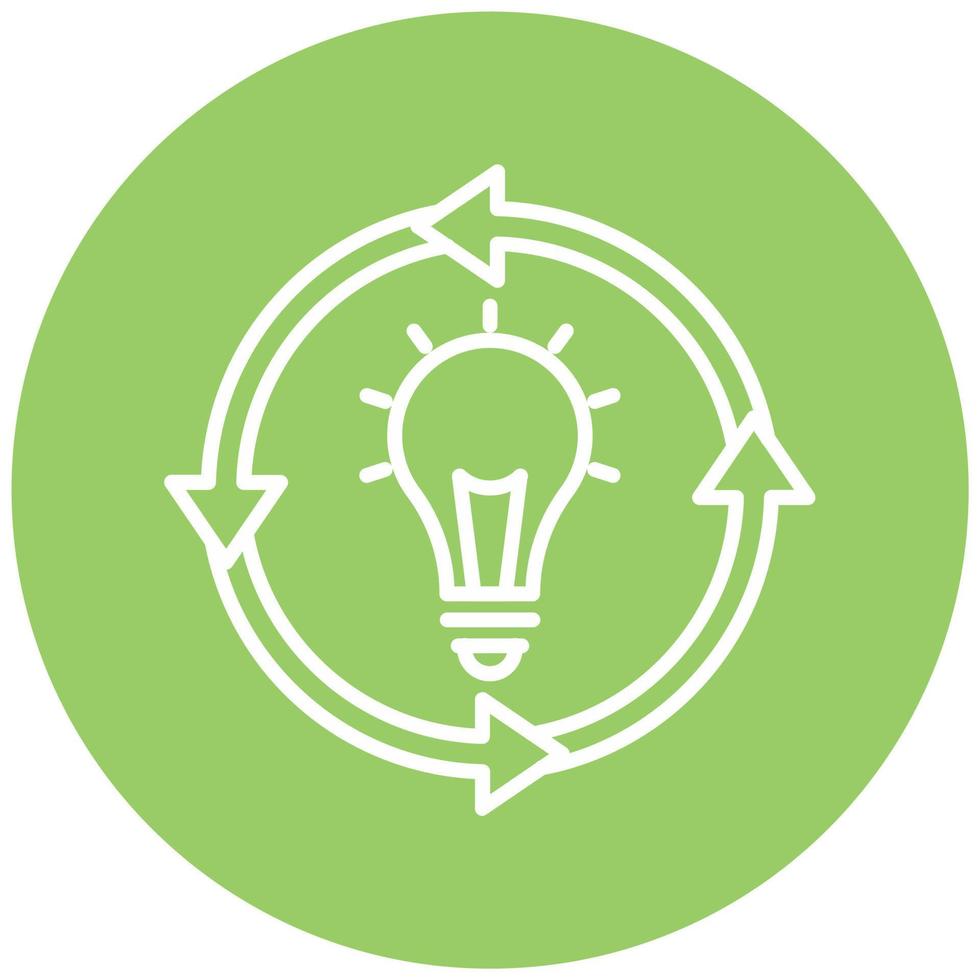 Circular Thinking Icon Style vector