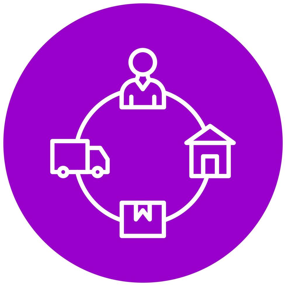 Circular Supply Chain Icon Style vector