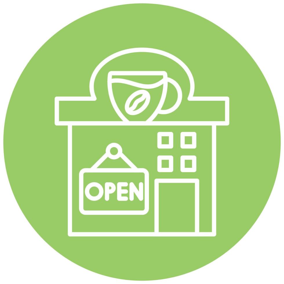 Cafe Showcase Icon Style vector