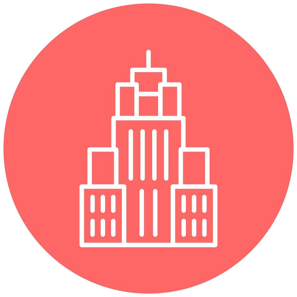 Empire State Building Icon Style vector