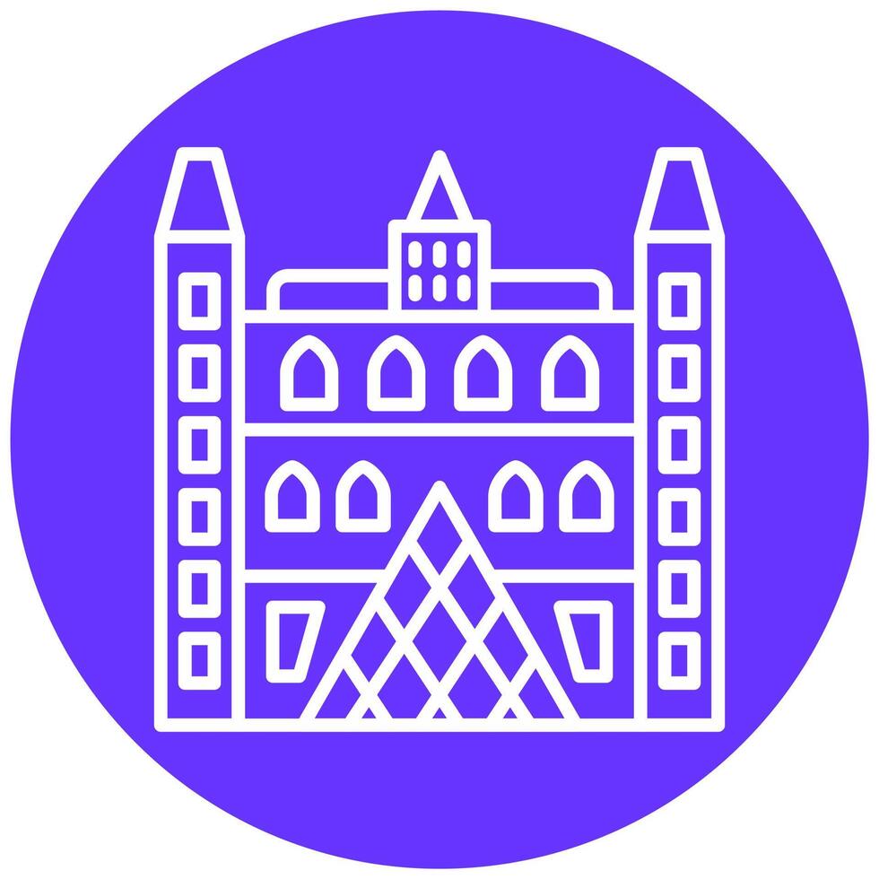 Louvre Icon Style vector