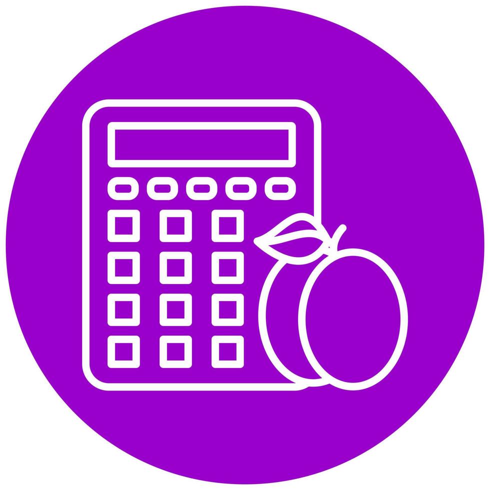 Calorie Calculator Icon Style vector