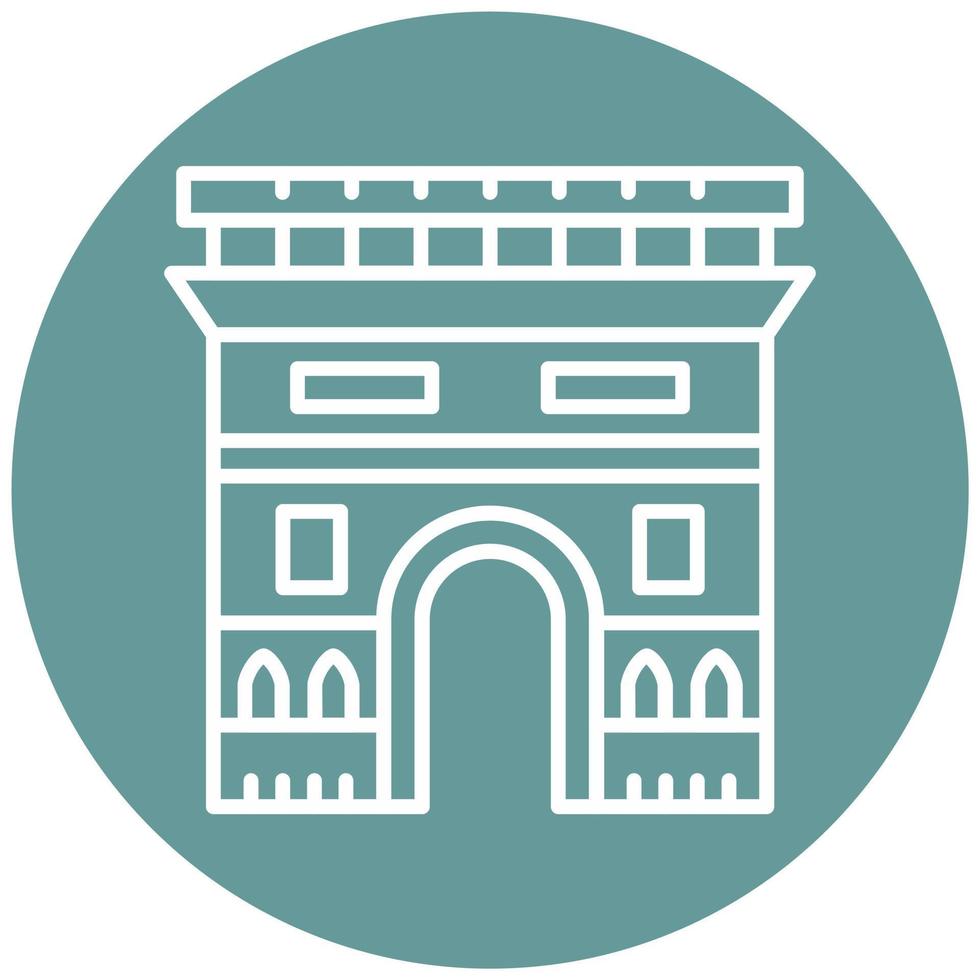 Arc De Triomphe Icon Style vector