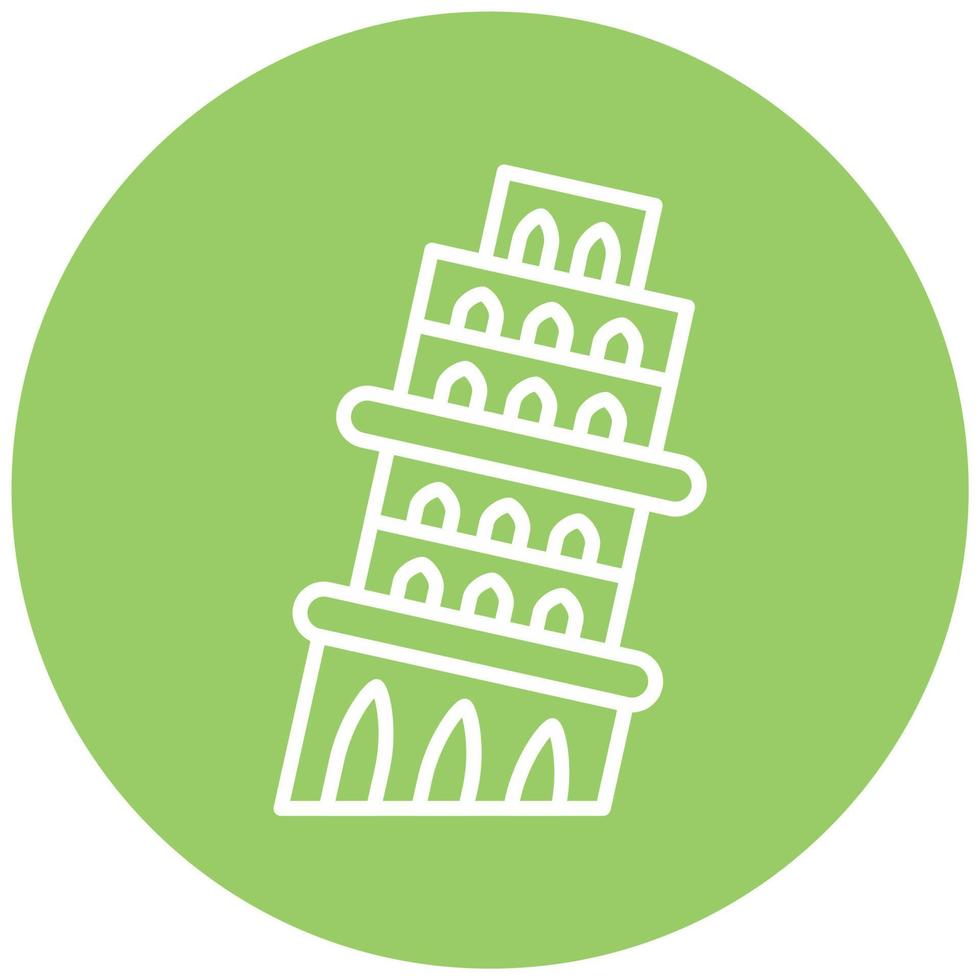 Pisa torre icono estilo vector