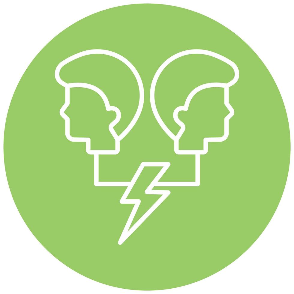 Conflicting Thoughts Icon Style vector