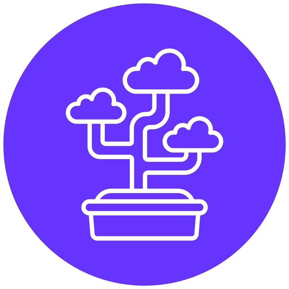 bonsai icono estilo vector