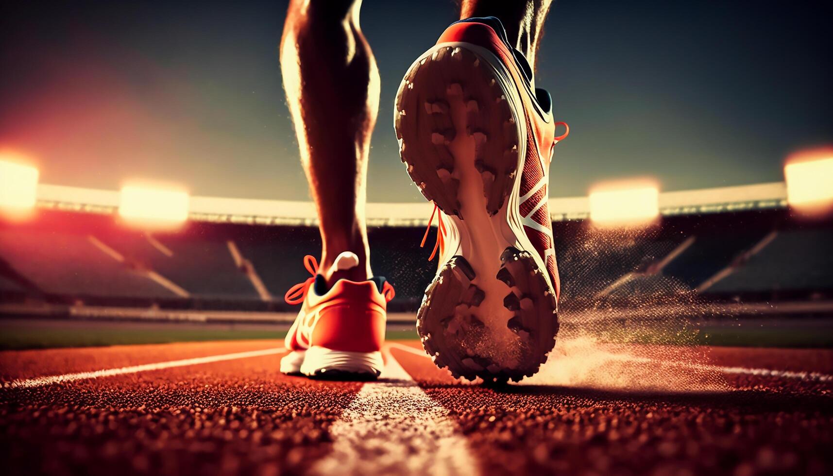 detalle cerca arriba de hombre deporte zapatillas, ai generativo foto