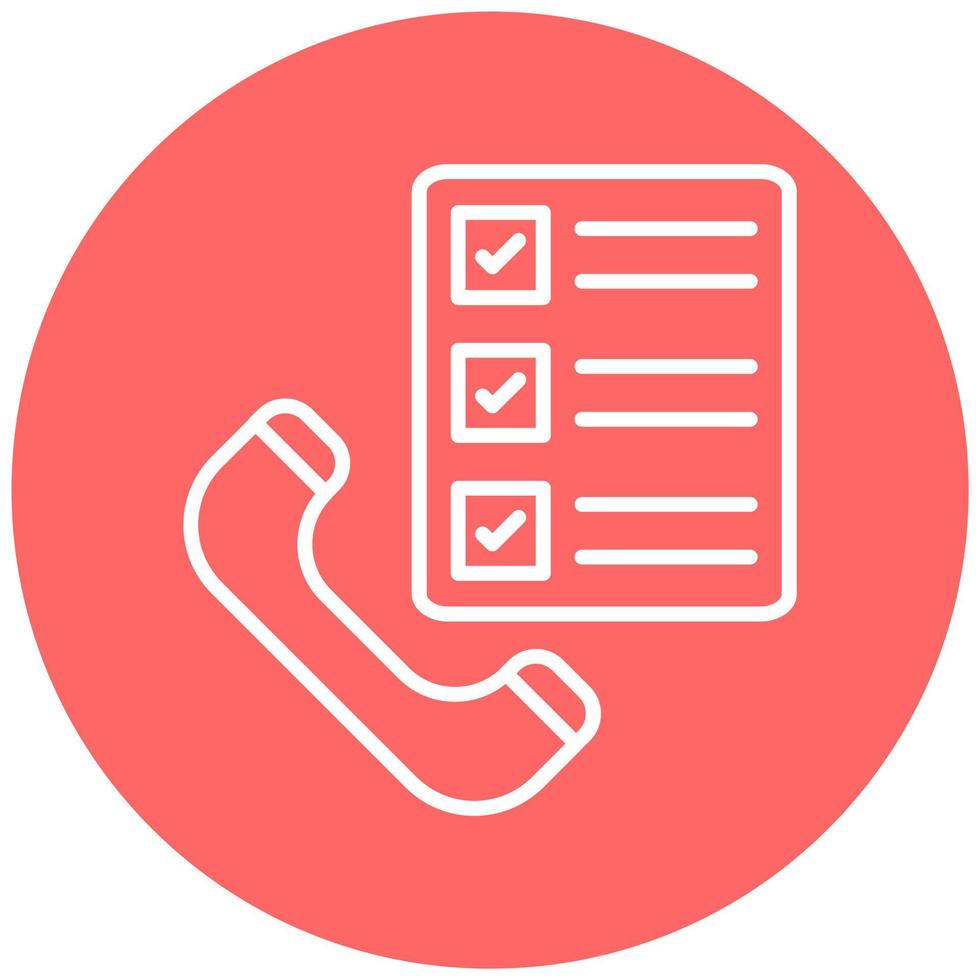 Phone Survey Icon Style vector