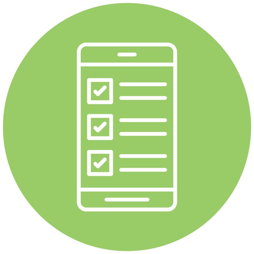 Survey Mobile App Icon Style vector
