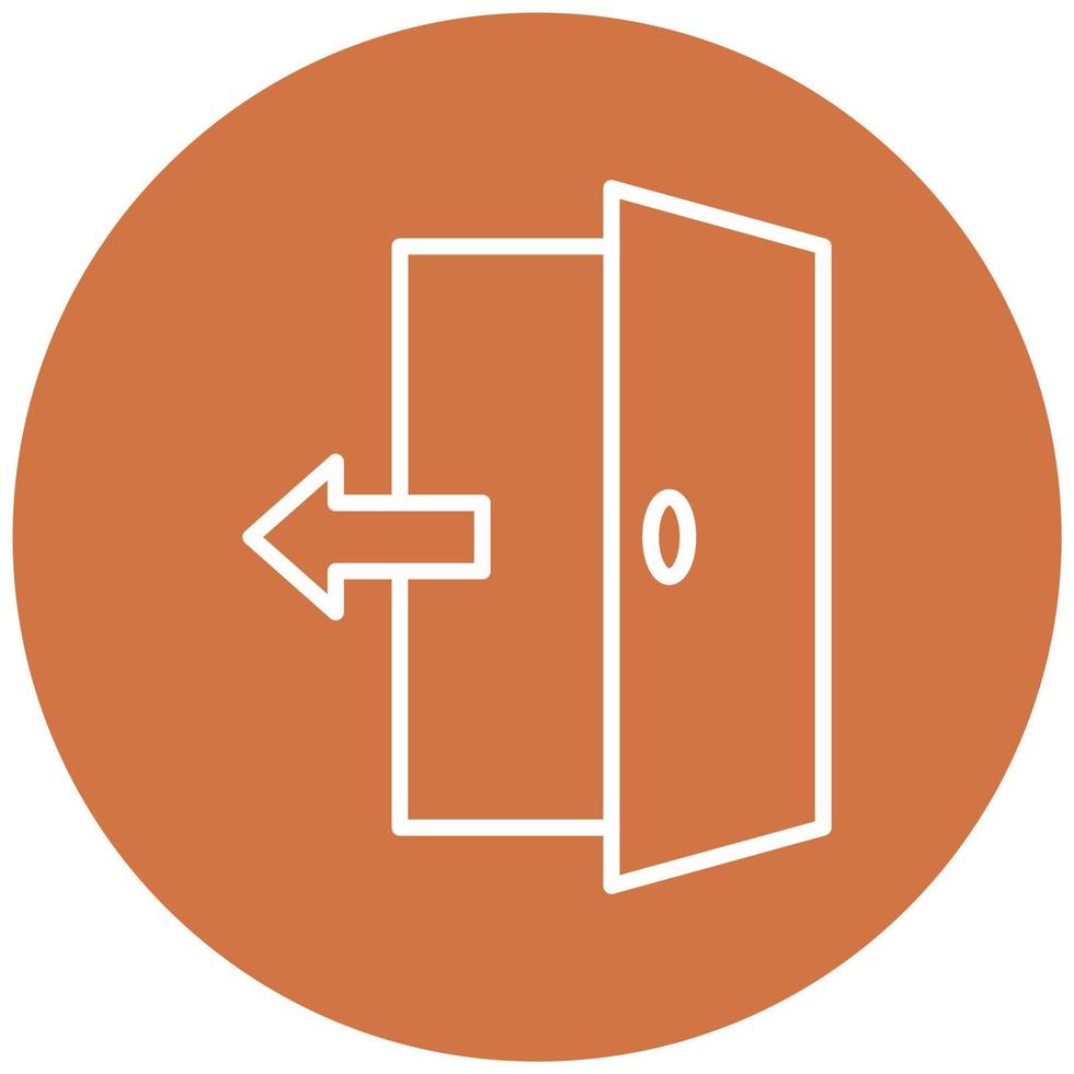 Exit Door Icon Style vector