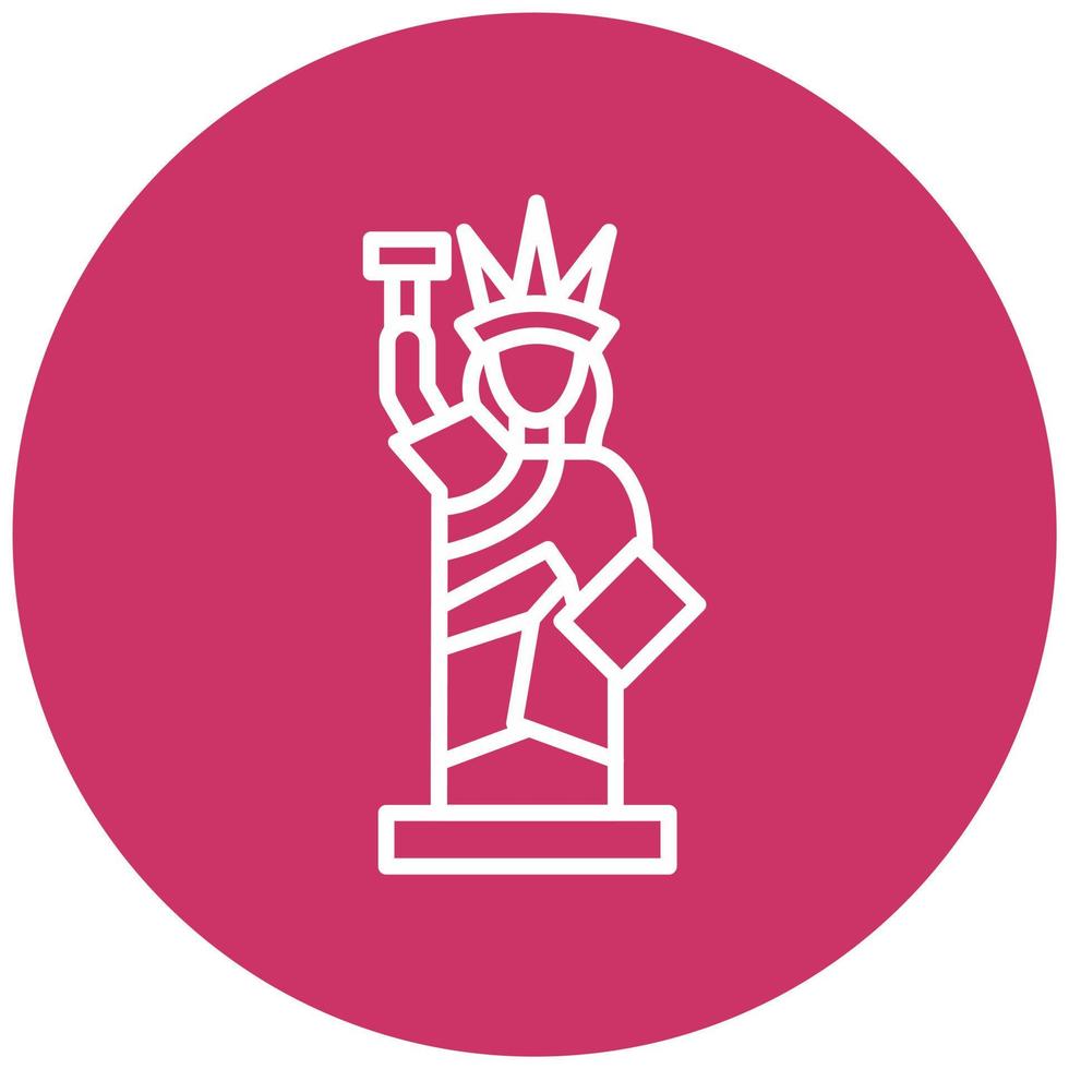 Statue of Liberty Icon Style vector